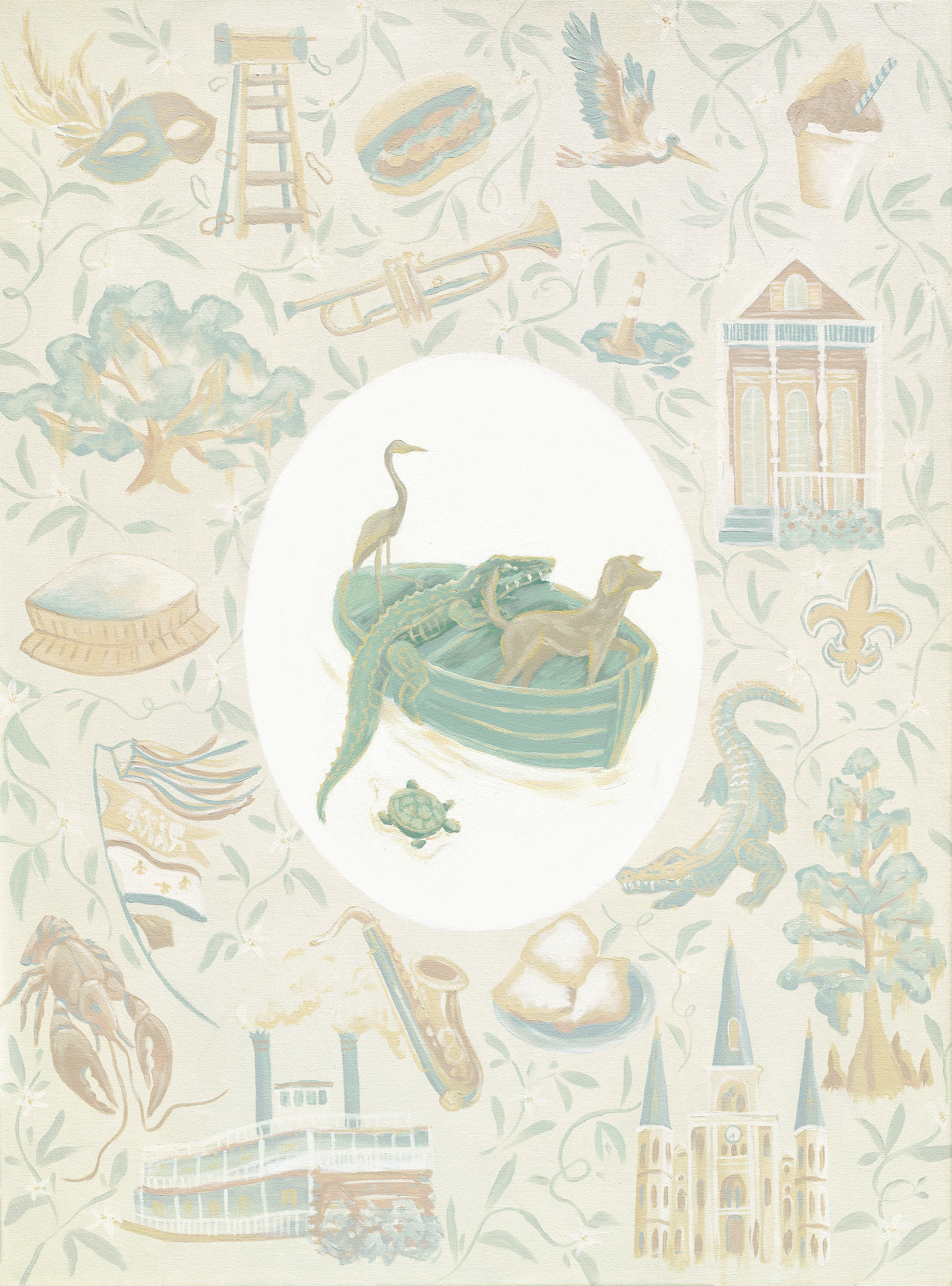 Raised on Beignets: Pirogue (with background)