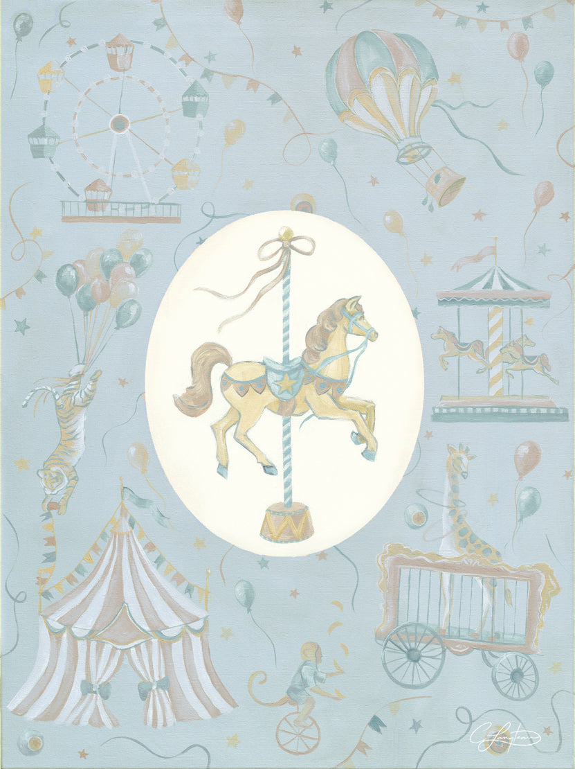 Step Right Up Little One: Carousel (with background)