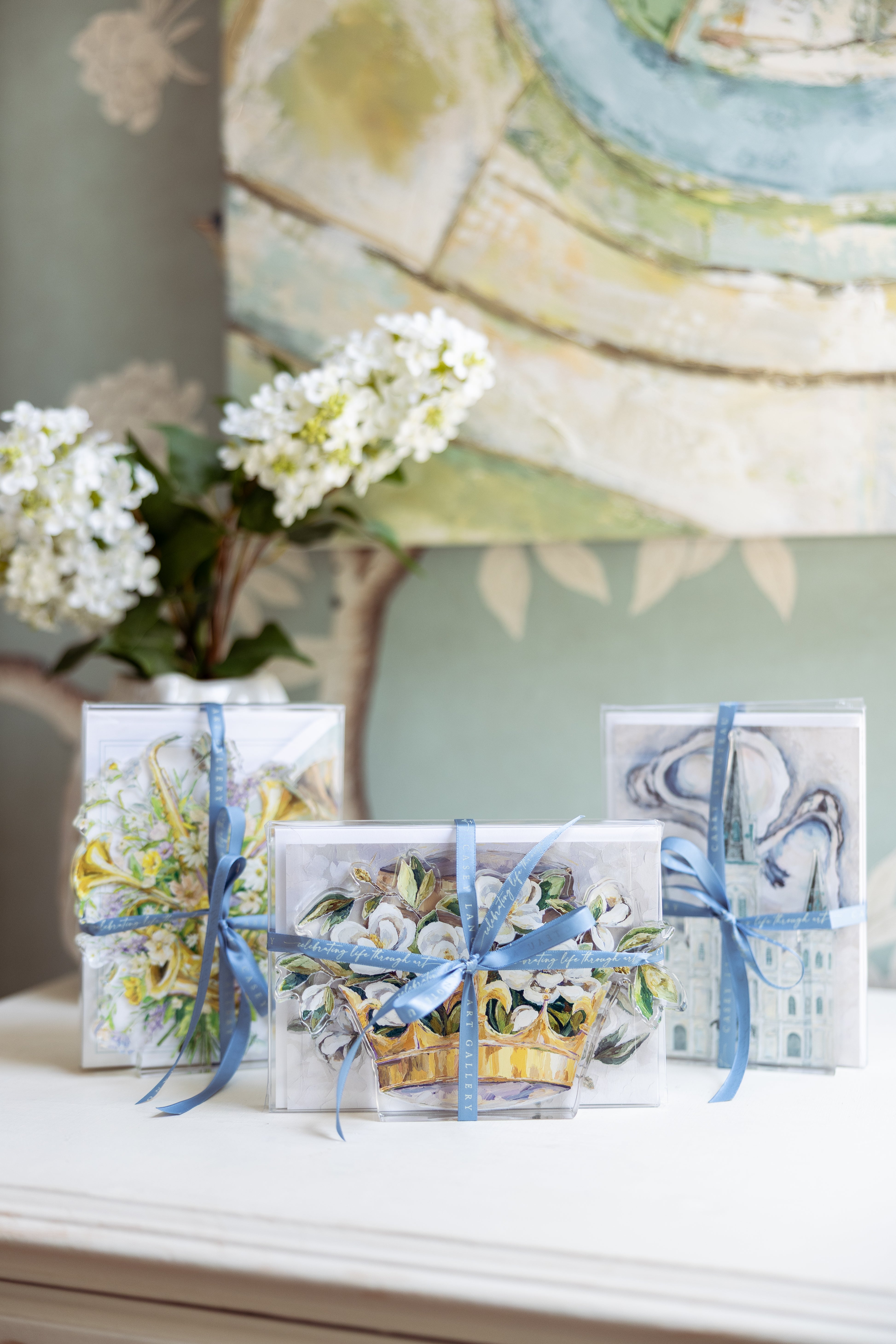 Notecard + Acrylic Bundle Brass Bouquet