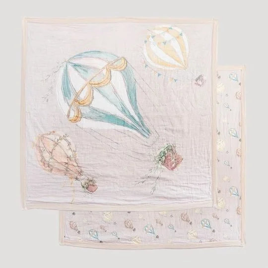 Bon Voyage Double Sided Baby Blanket