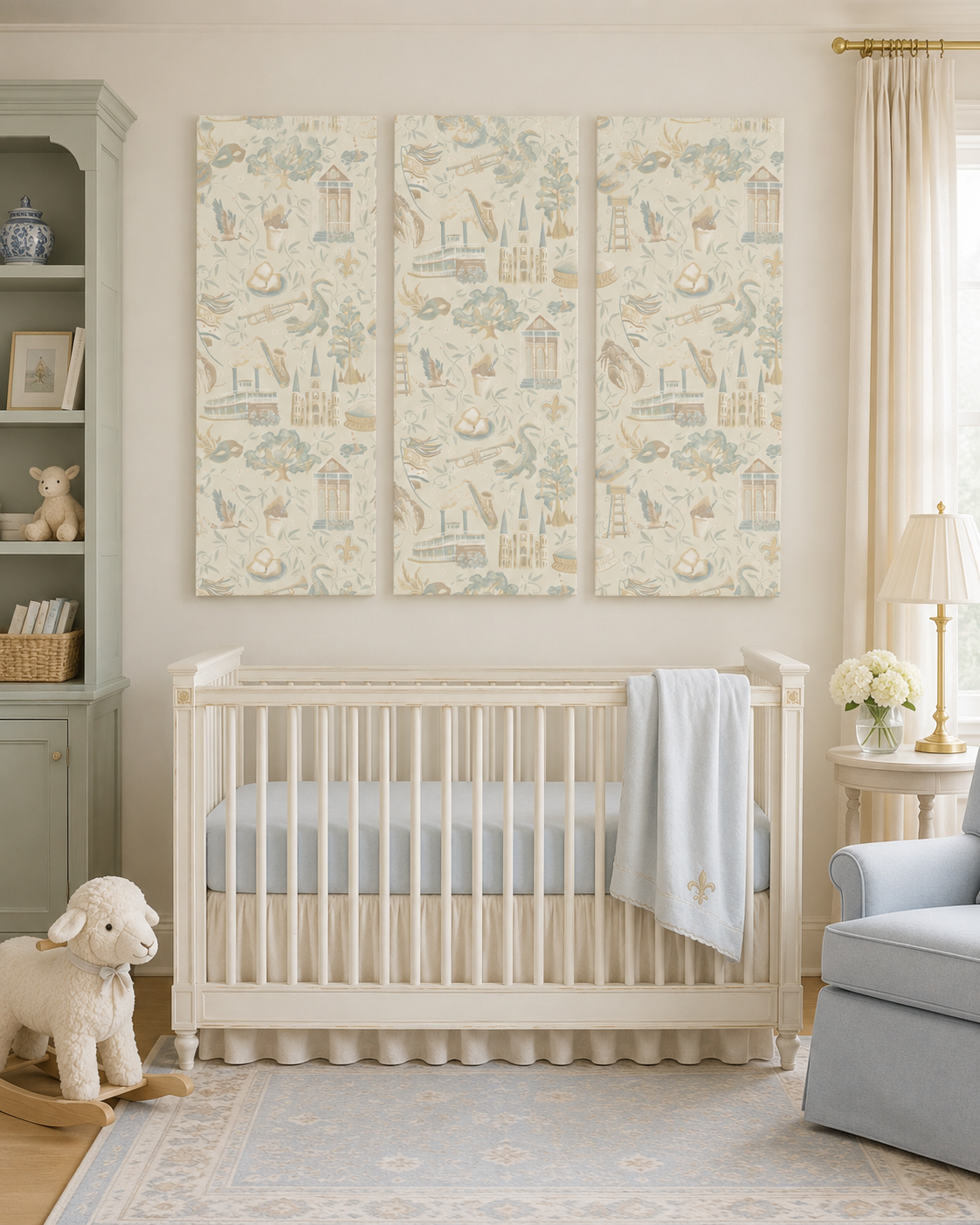 Custom Canvas Triptych for Nursery