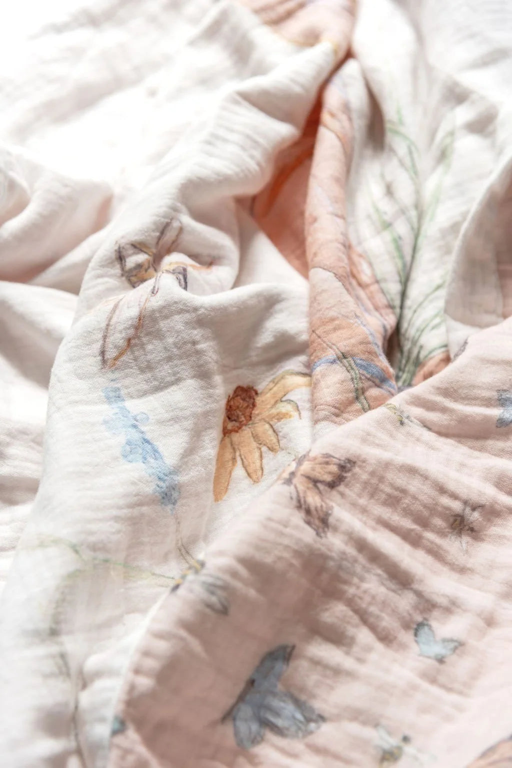 Dressed in Butterflies and Bows Double Sided Baby Blanket