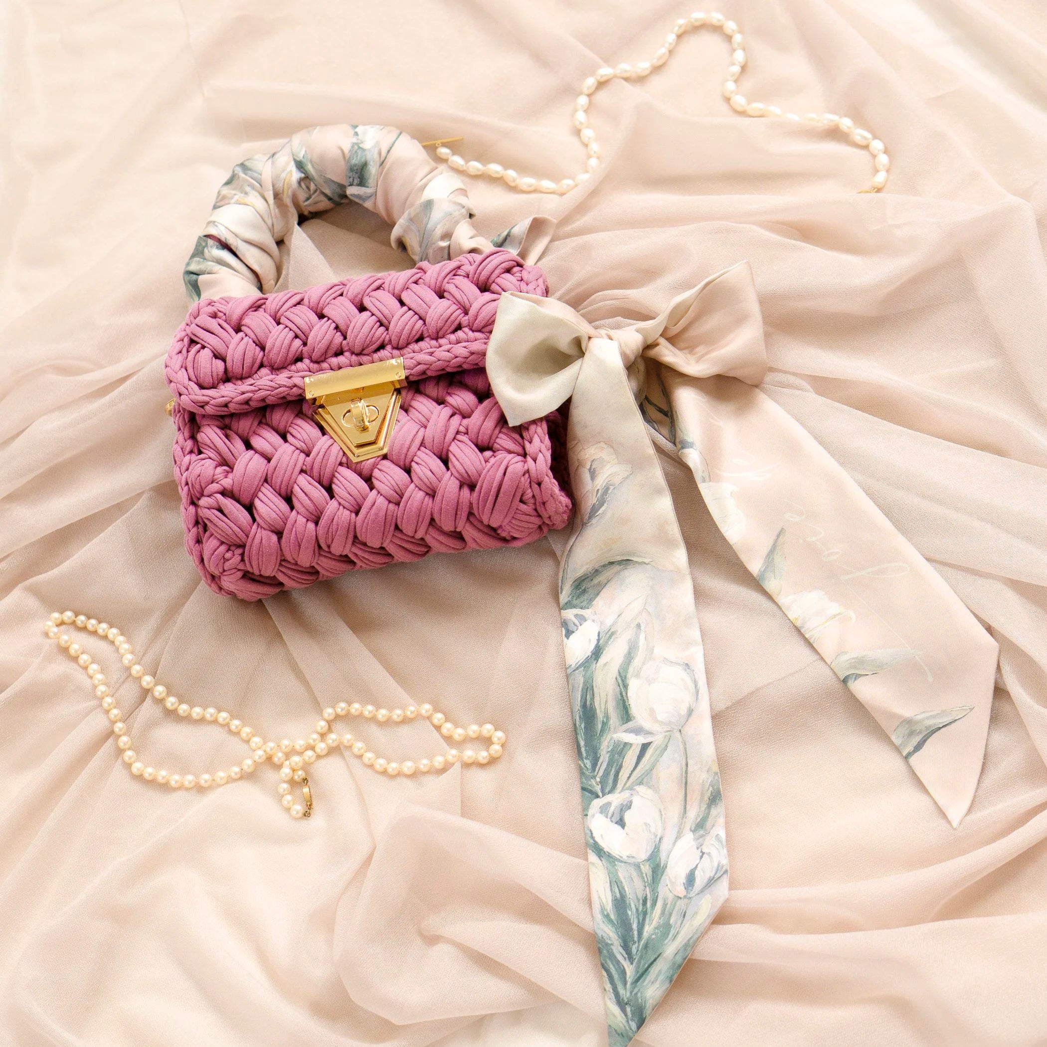 Silk Hair Scarf - "Joie De Vivre"