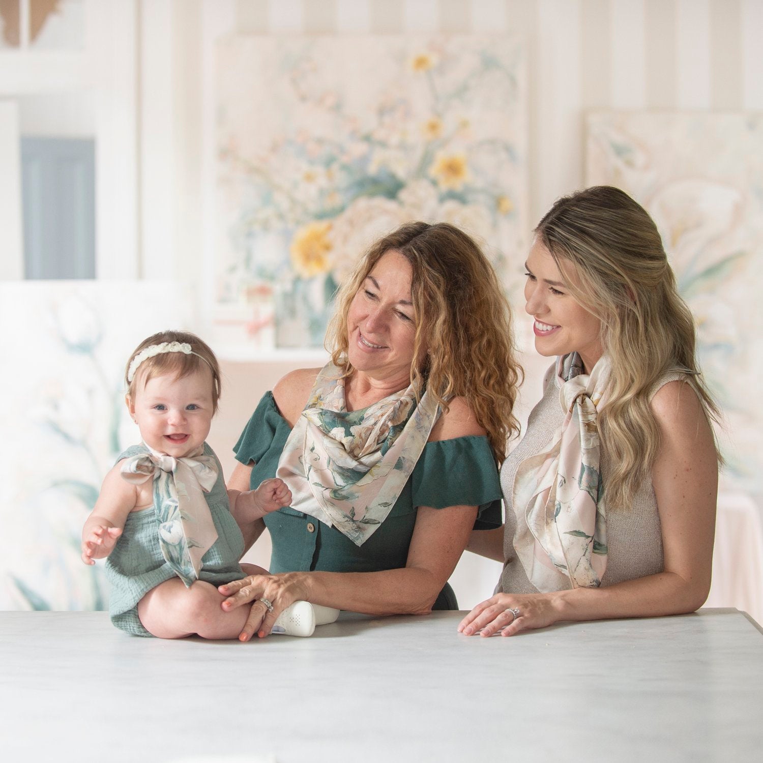 Large Silk Scarf - "I Love You More, Always"