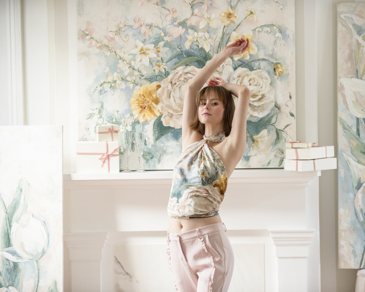 Large Silk Scarf - "I Love You More, Always"