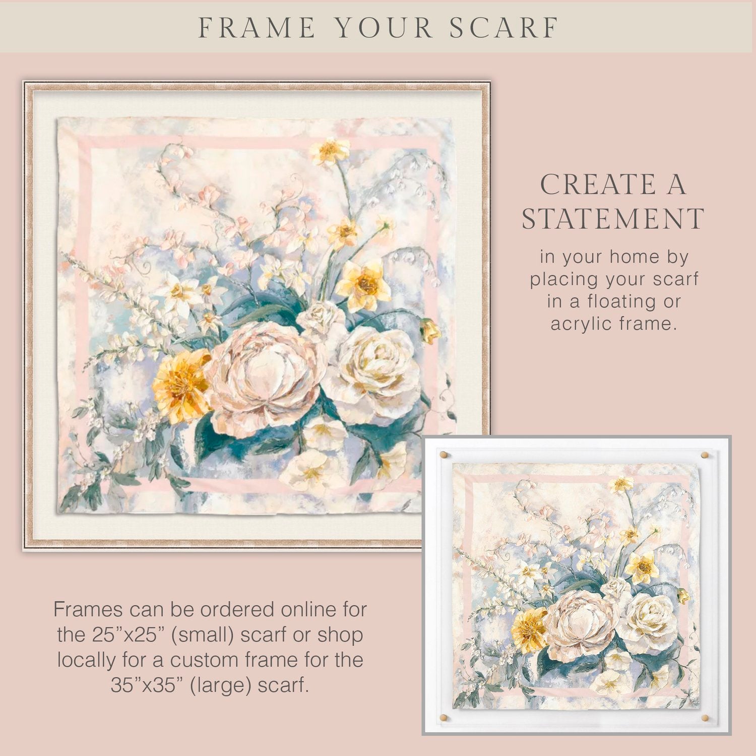 Large Silk Scarf - "I Love You More, Always"