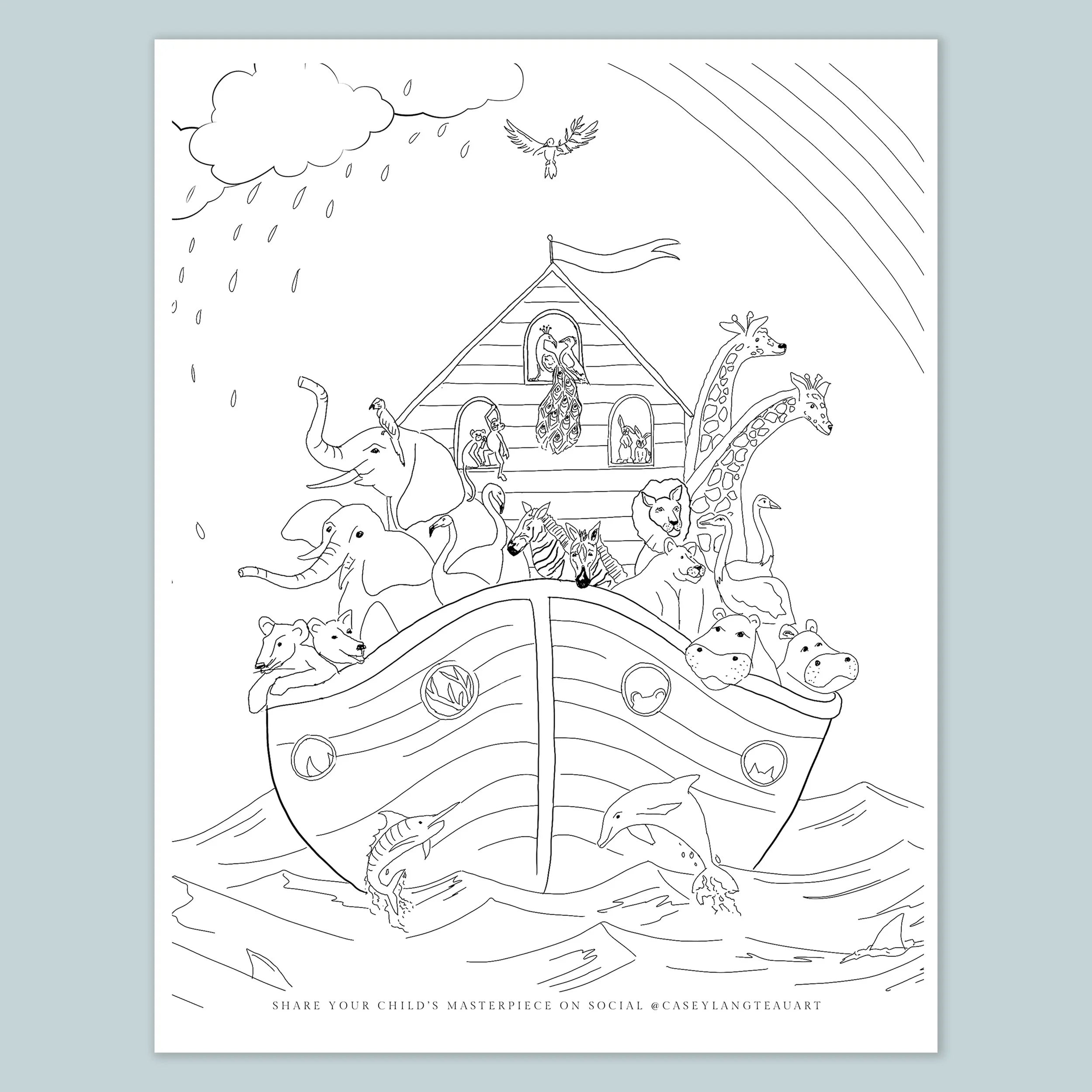 Noah's Ark Coloring Page Download