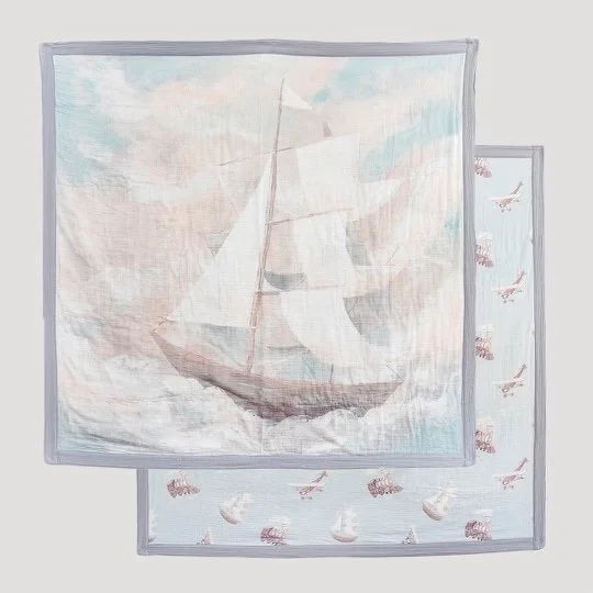 Adventure Awaits Double Sided Baby Blanket