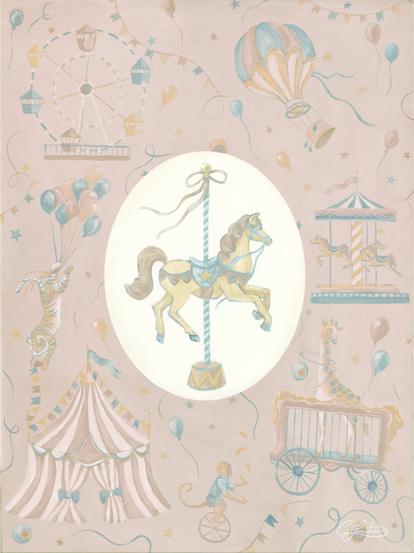 Step Right Up Little One: Carousel (with background)