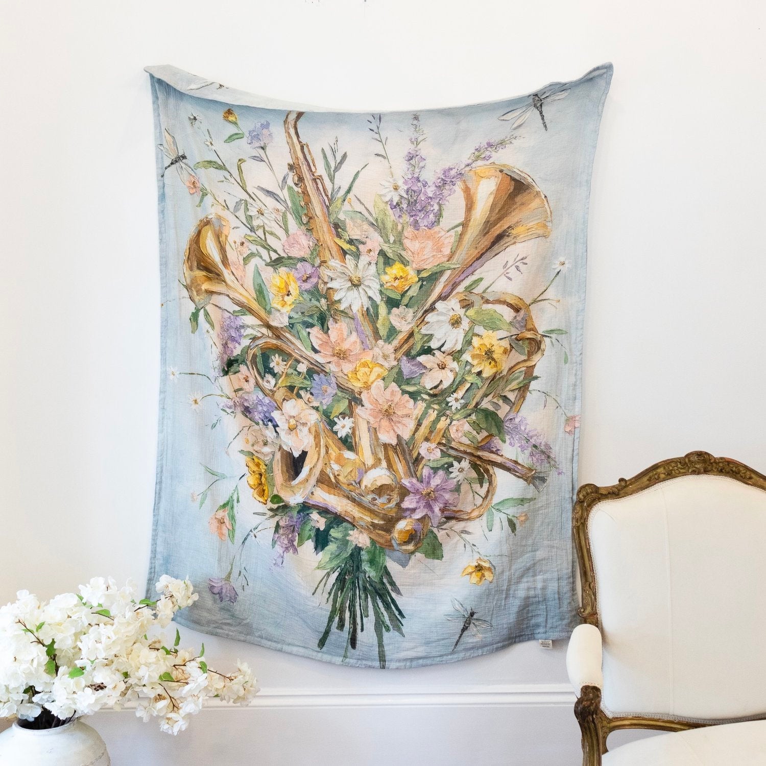 Muslin Blanket of Brass Bouquet