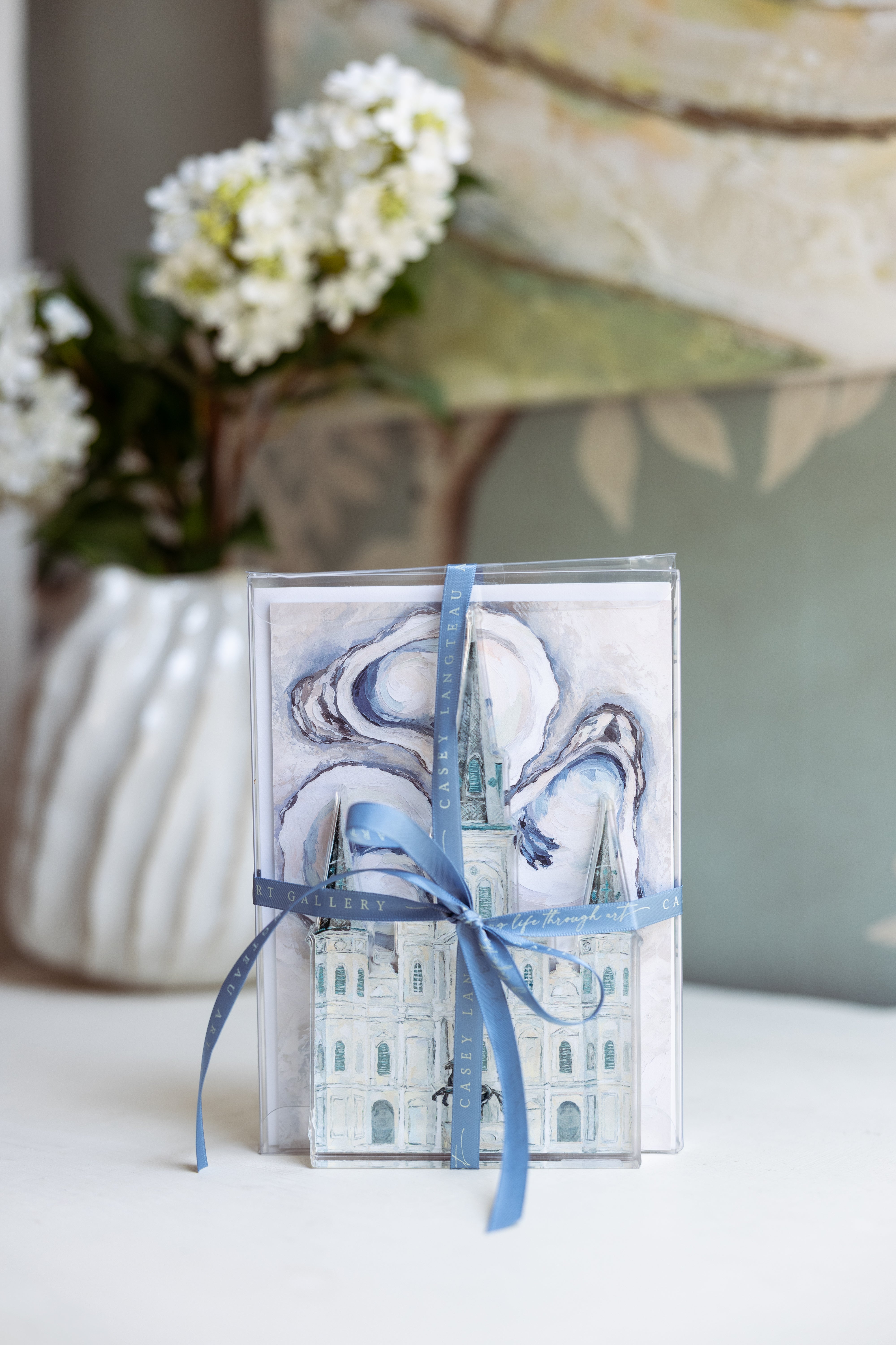 Notecard + Acrylic Bundle Oyster & Cathedral