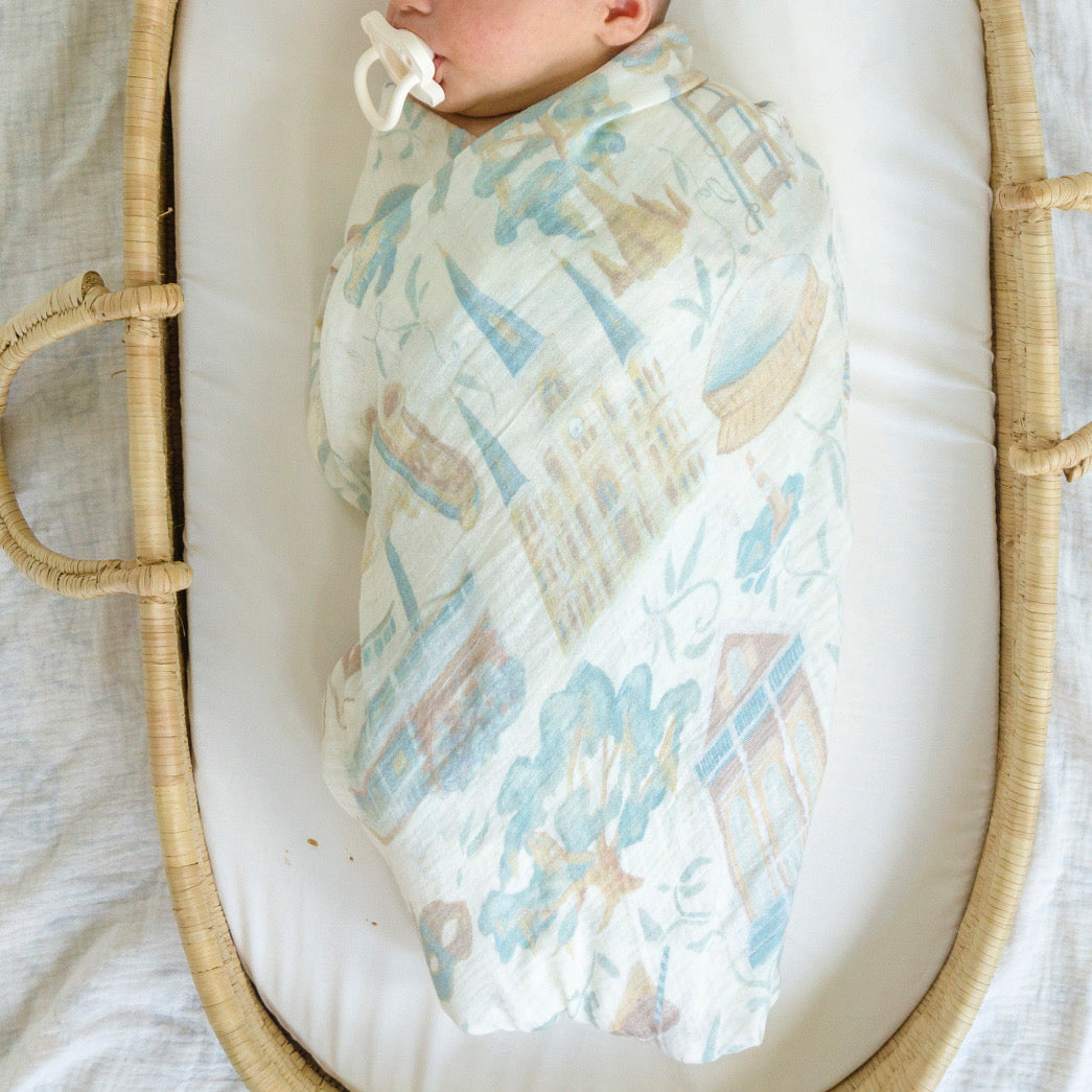 Raised on Beignets Swaddle