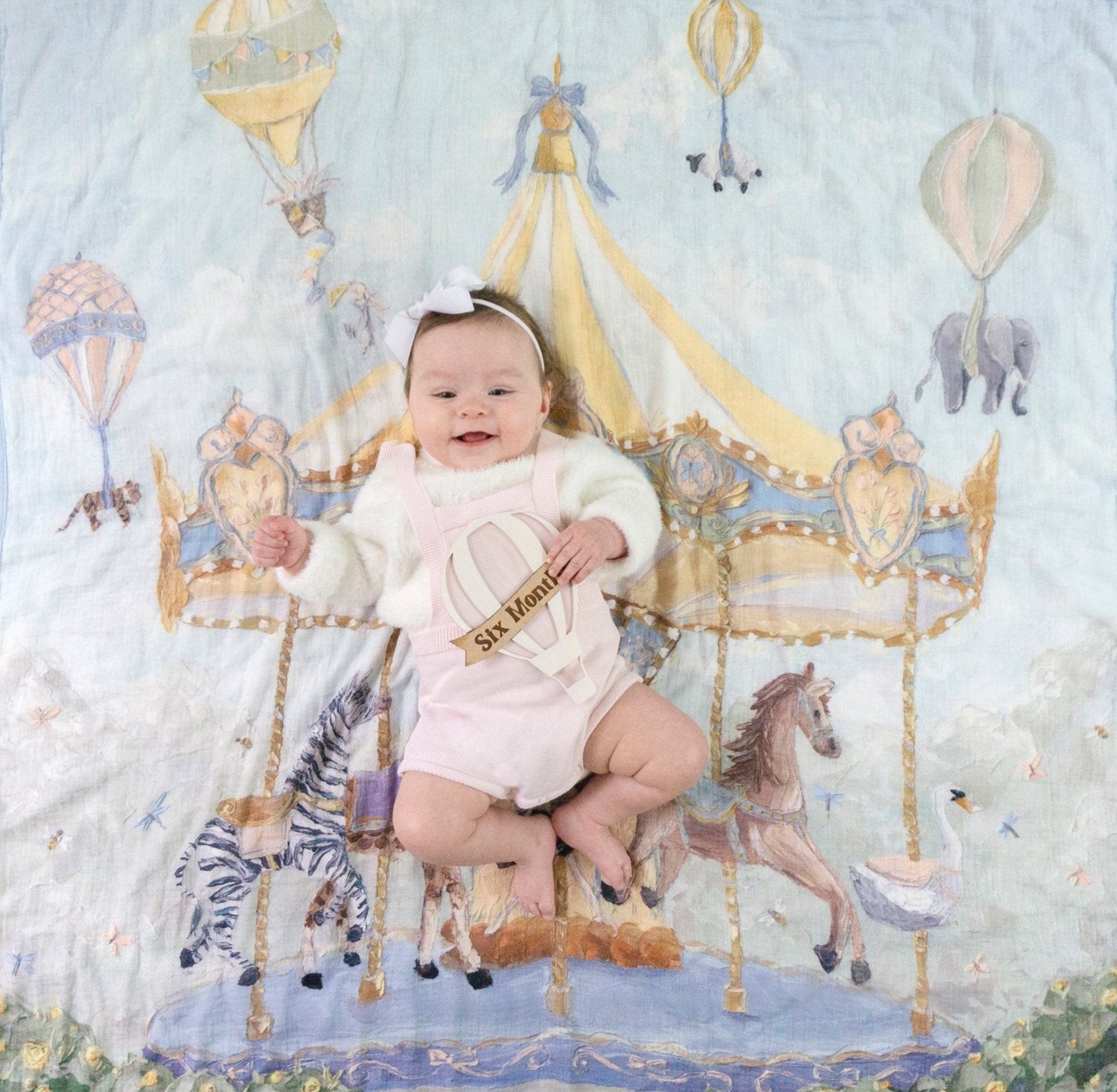 It's a Wonderful Ride Double Sided Baby Blanket
