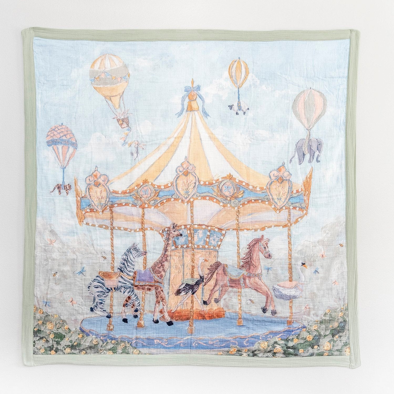 It's a Wonderful Ride Double Sided Baby Blanket