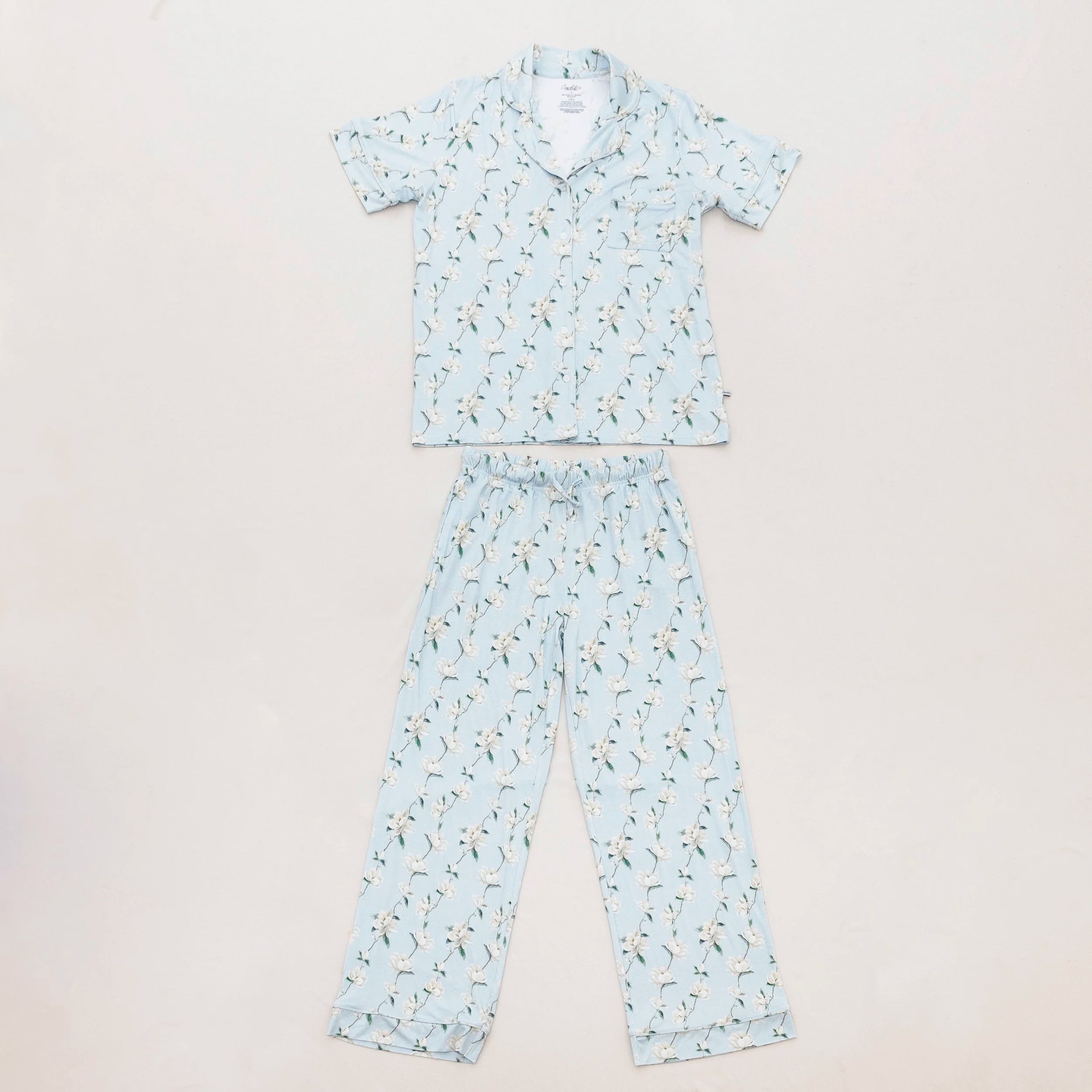Women's Bamboo Stretch-Knit Short Sleeve & Pant Pajama Set - Magnolia Mornings