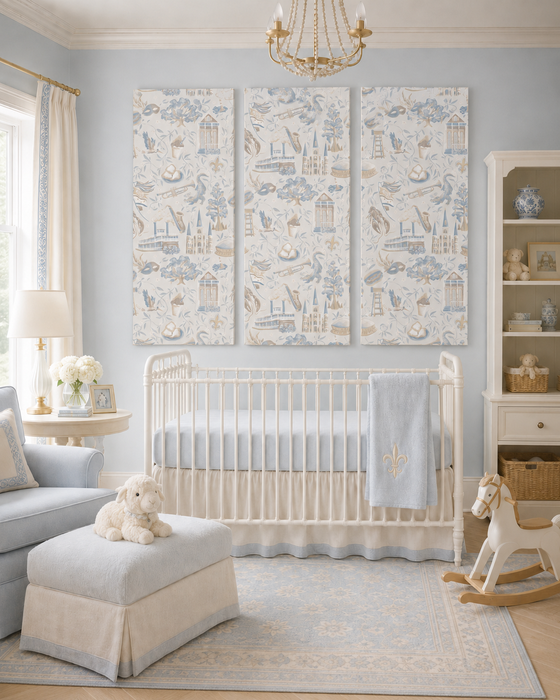 Custom Canvas Triptych for Nursery