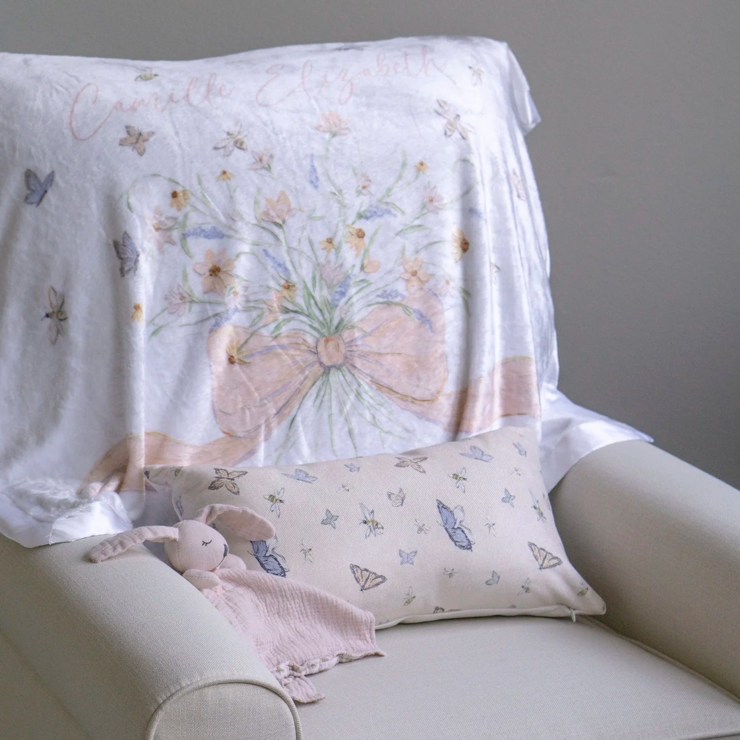 Bows & Butterflies Pillow