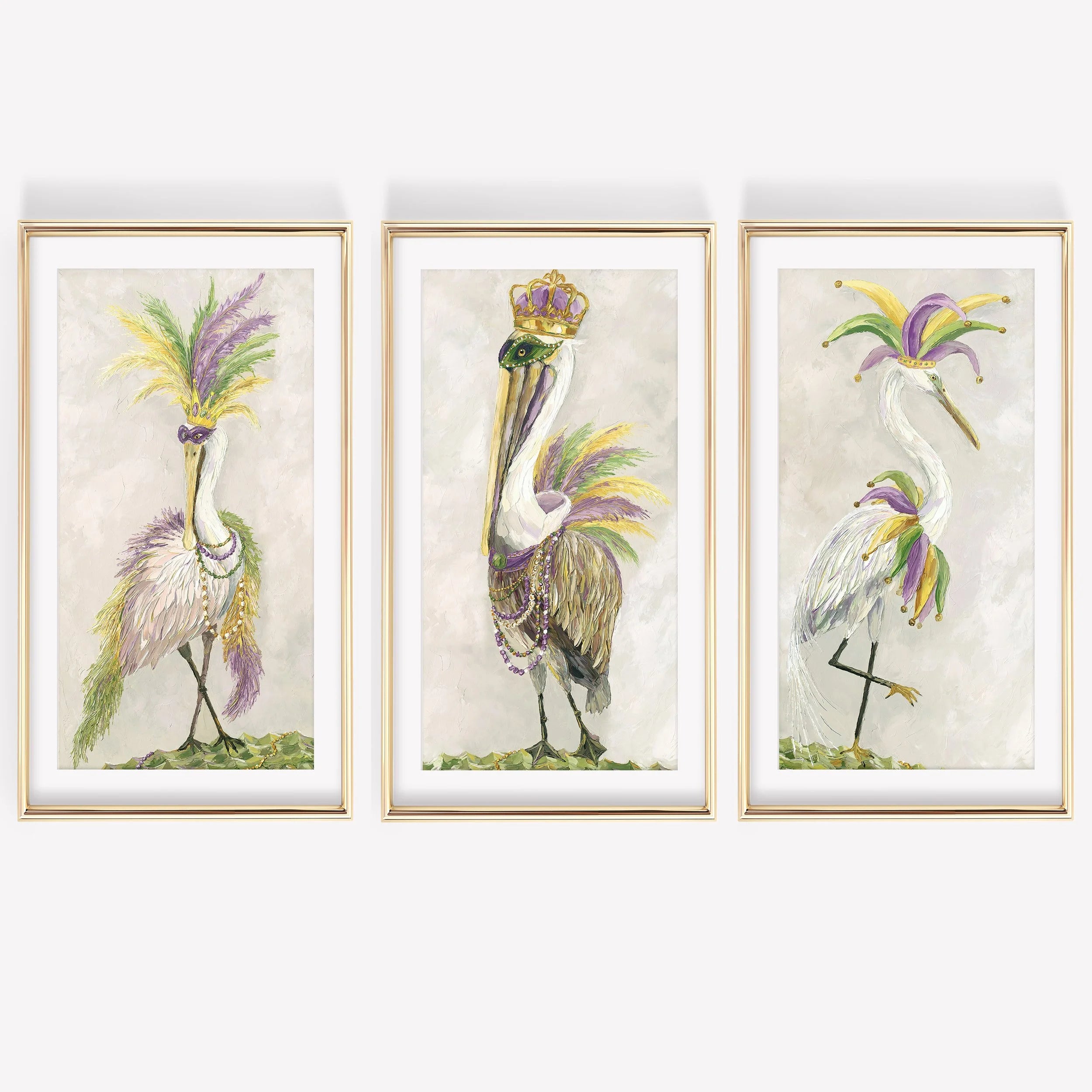 Flock Pardi Krewe (Triptych)