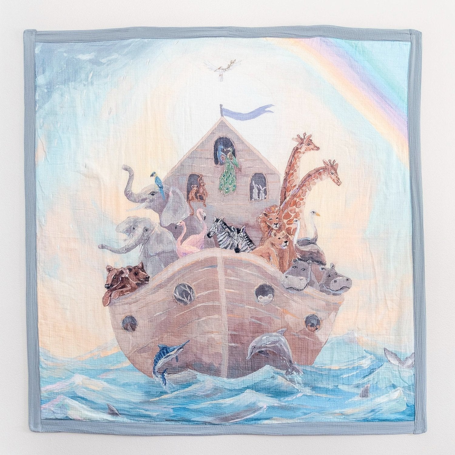 Noah's Ark Double Sided Baby Blanket